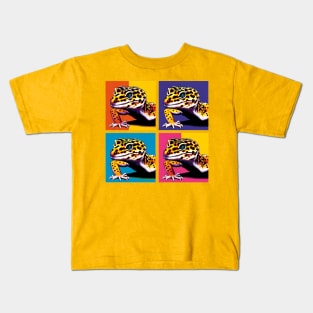 Pop Art Leopard Gecko - Cool Reptile Kids T-Shirt